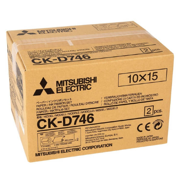 Mitsubishi CK-D746 Carta + Ribbon per 800 Stampe 10X15 Mitsubishi CK-D746 Carta + Ribbon per 800 Stampe 10X15